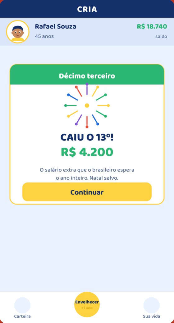 Caiu o décimo terceiro